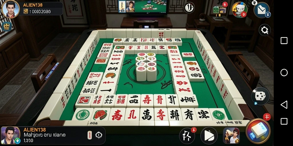 Tampilan gameplay seru dari ALIEN138 yang penuh tantangan Mahjong.