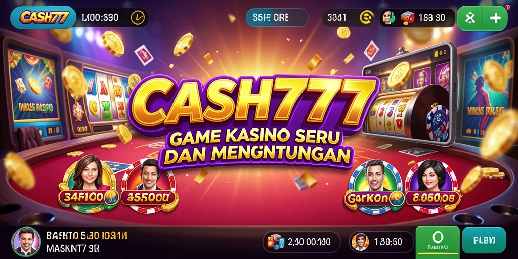 Screenshot utama dari CASH777 yang menampilkan gameplay Kasino yang seru.