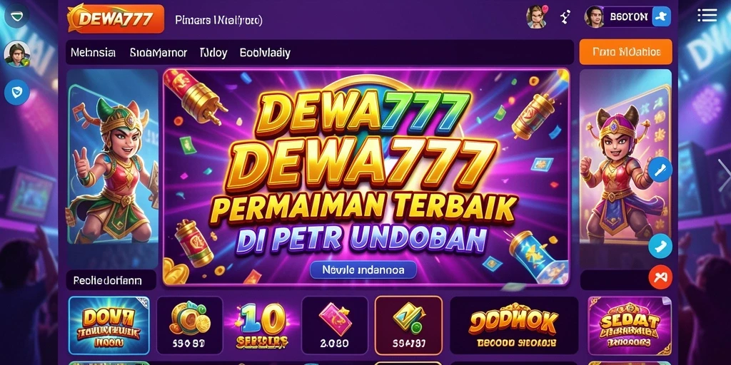 Tampilan gameplay seru dan menarik dari DEWA777 dengan tema Slot yang variatif.