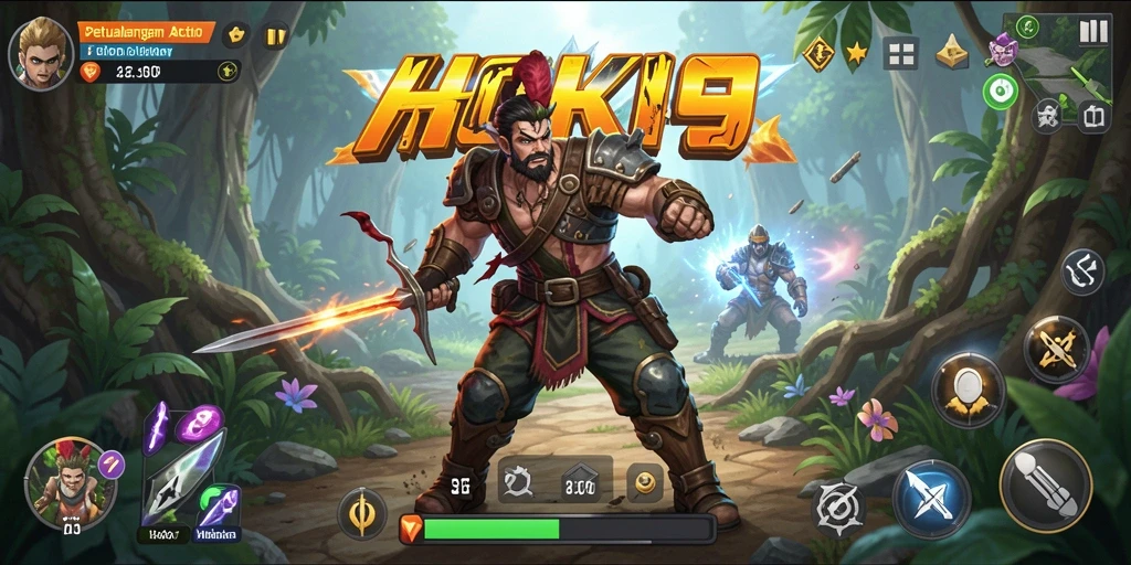 Screenshot gameplay HOKI9 menampilkan aksi mendebarkan dan grafis yang menawan.