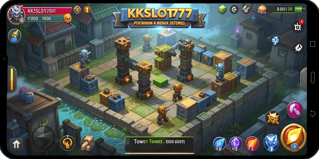 Tampilan menarik dari gameplay KKSLOT777 dalam genre Tower Defense.