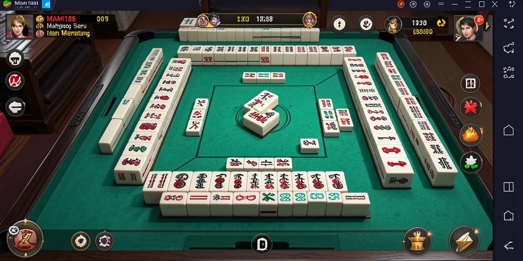 Tampilan menarik gameplay MAMI188 dengan ubin Mahjong berwarna-warni.