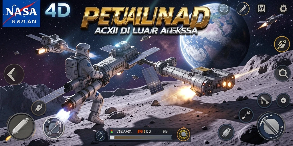 Gameplay NASA4D yang mendebarkan dengan aksi luar angkasa.