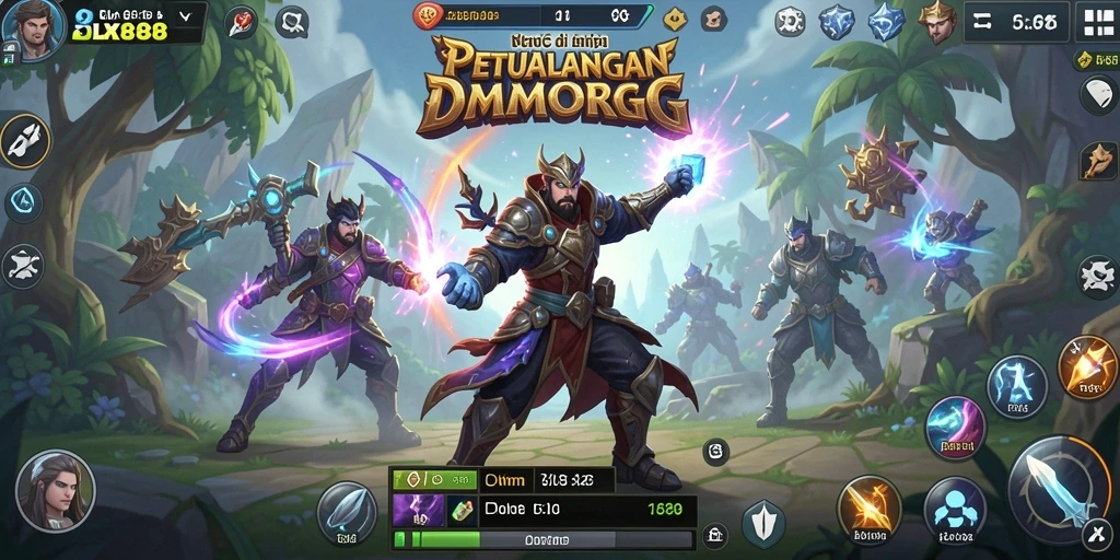 Tampilan screenshot OLX888 menampilkan aksi pertempuran yang mendebarkan.