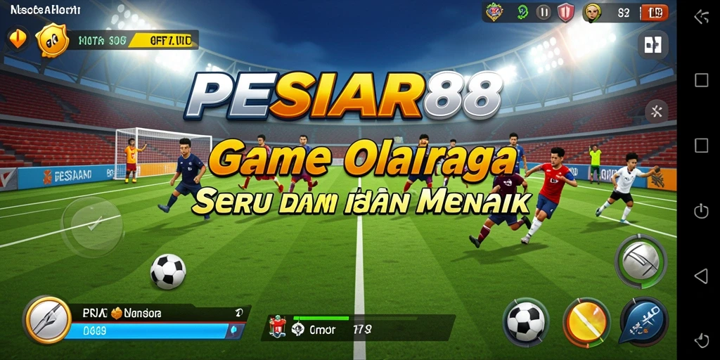 Tampilan gameplay seru dari PESIAR88 yang menampilkan aksi olahraga.