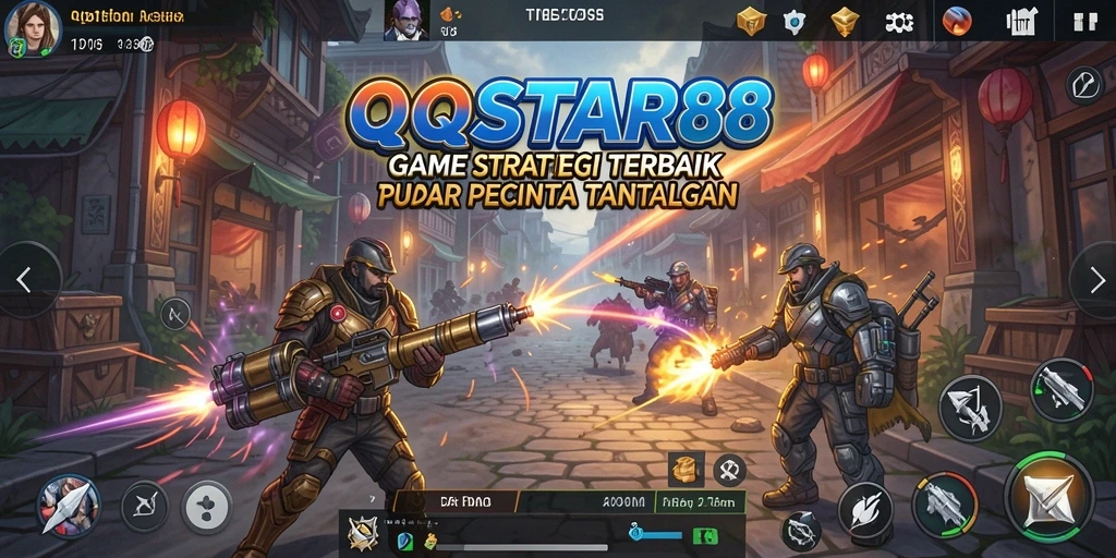 Screenshot gameplay QQSTAR88 dengan aksi strategi yang mendebarkan.